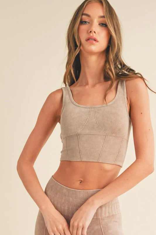 Women'S Ultra-Comfort Ribbed Sports Bra
