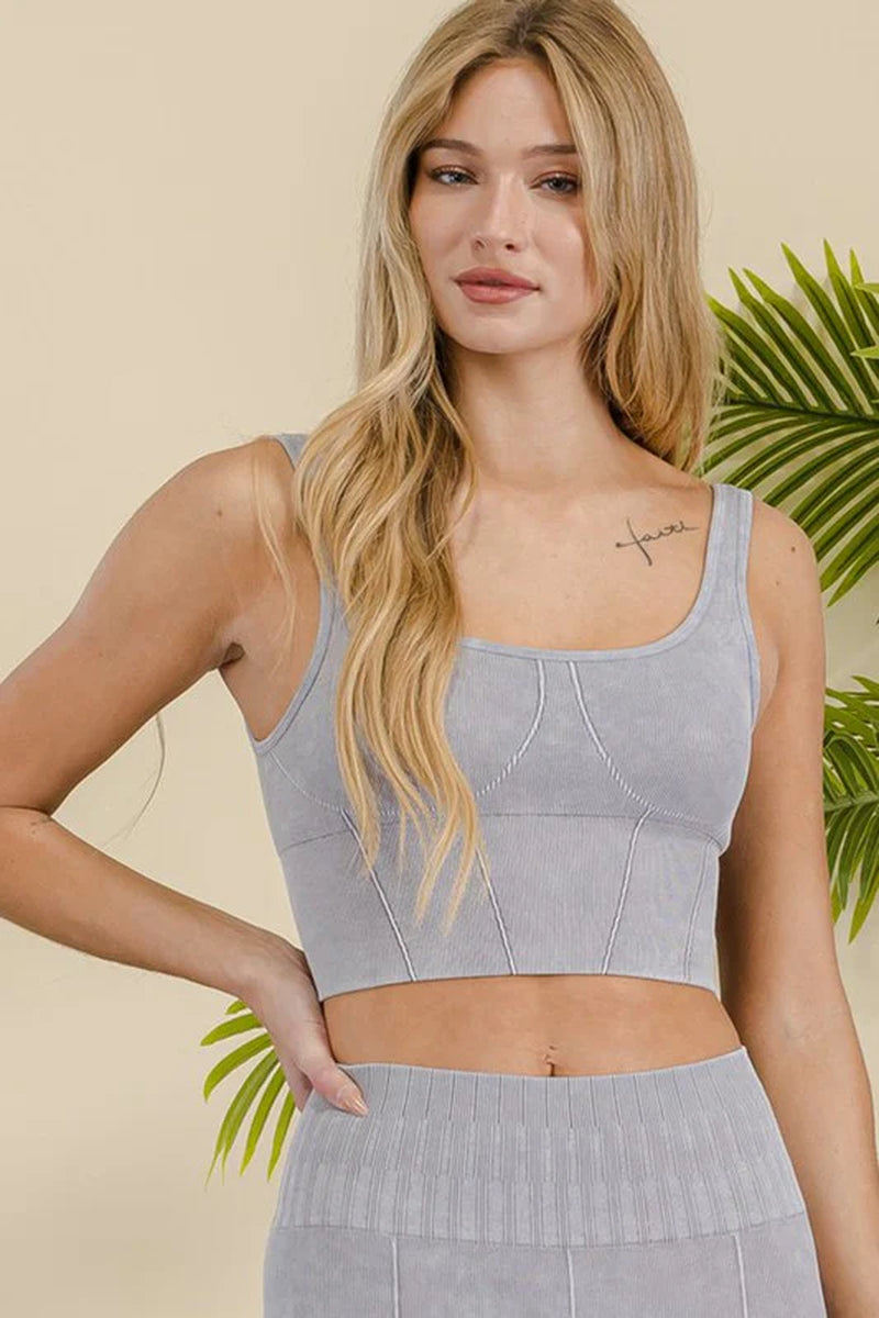 Women'S Ultra-Comfort Ribbed Sports Bra