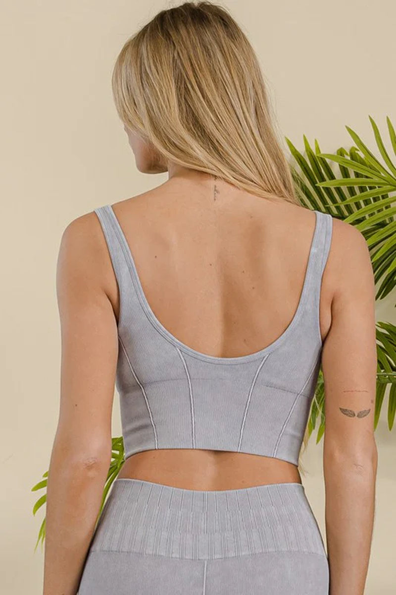 Women'S Ultra-Comfort Ribbed Sports Bra