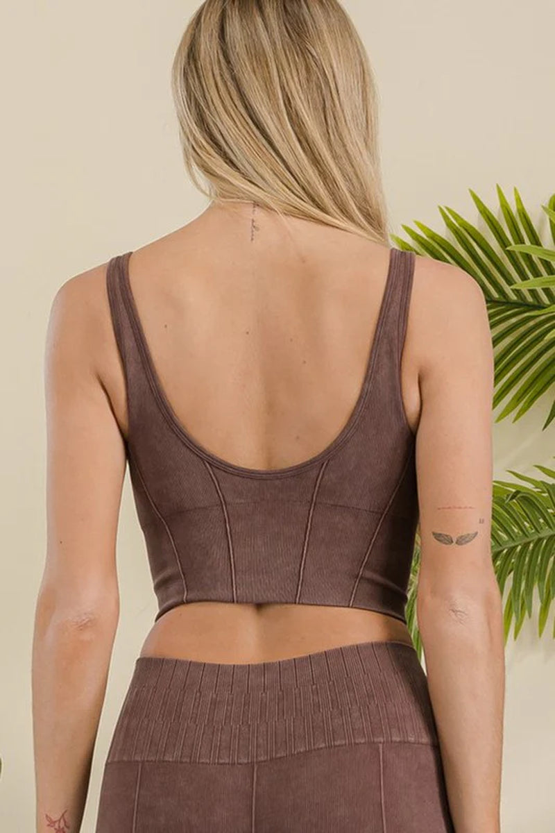 Women'S Ultra-Comfort Ribbed Sports Bra