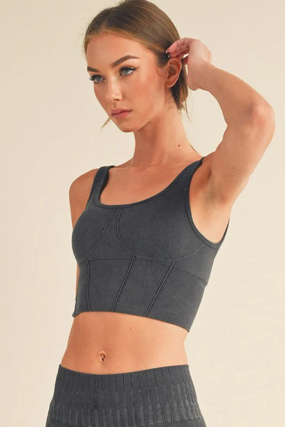 Women'S Ultra-Comfort Ribbed Sports Bra