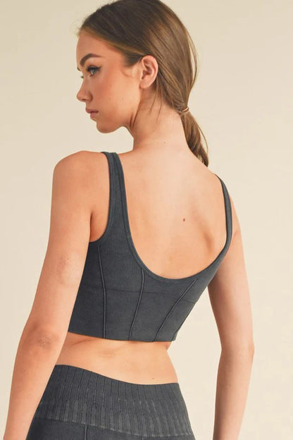 Women'S Ultra-Comfort Ribbed Sports Bra