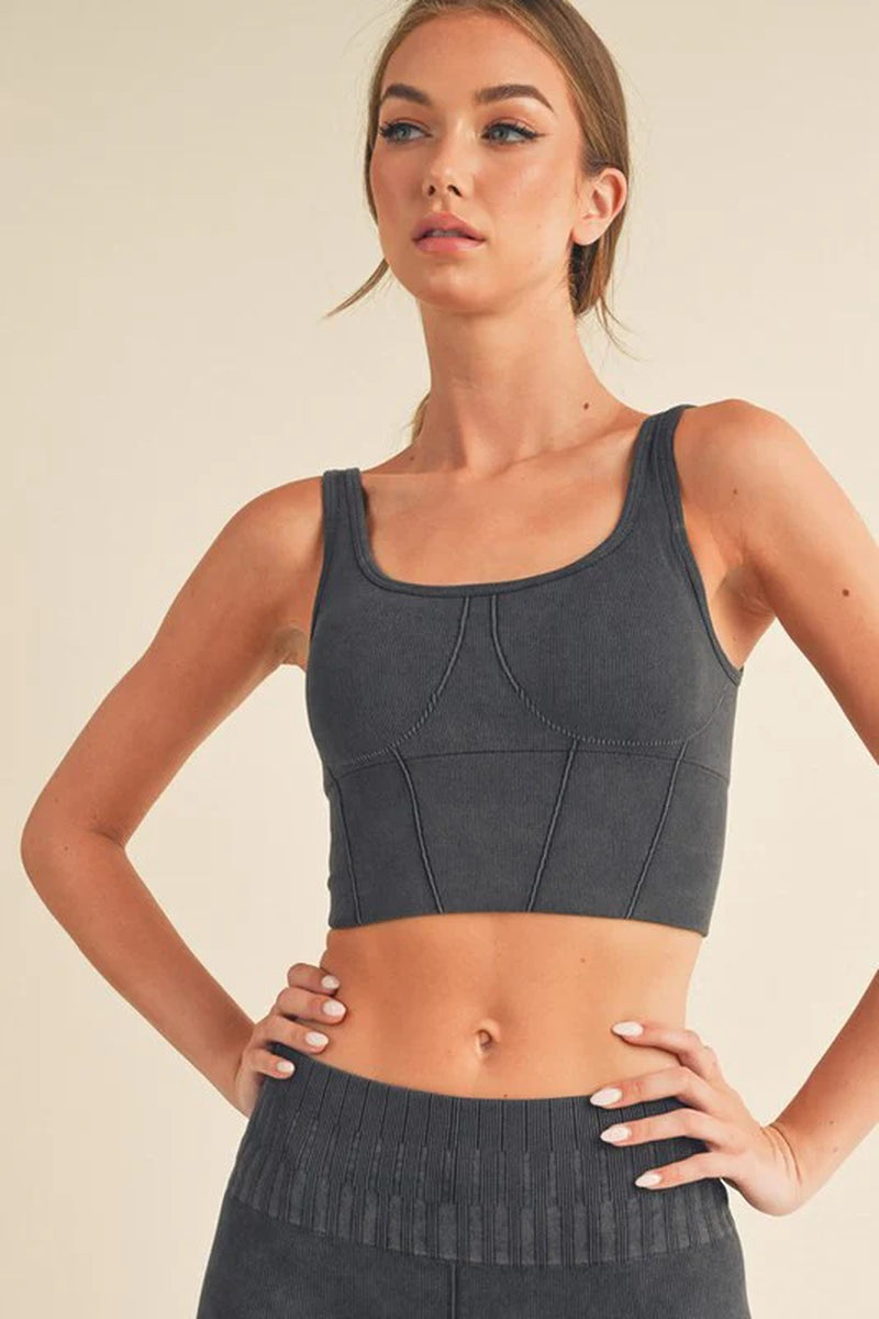 Women'S Ultra-Comfort Ribbed Sports Bra