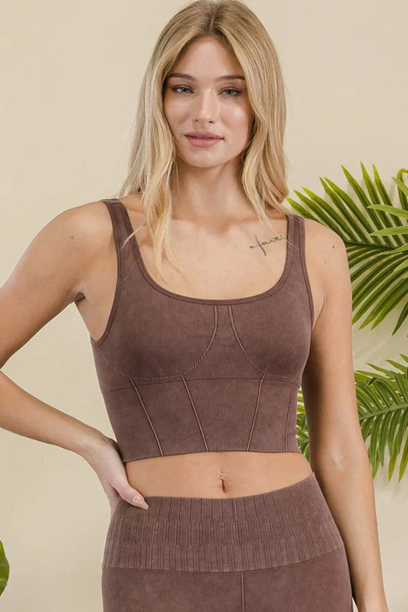 Women'S Ultra-Comfort Ribbed Sports Bra