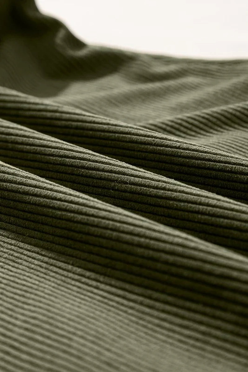 Corduroy Front Pockets Overall Dress
