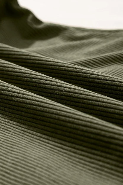 Corduroy Front Pockets Overall Dress
